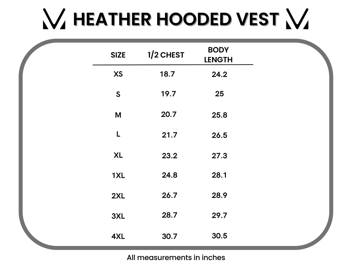 Heather Geometric Hooded Vest - Black