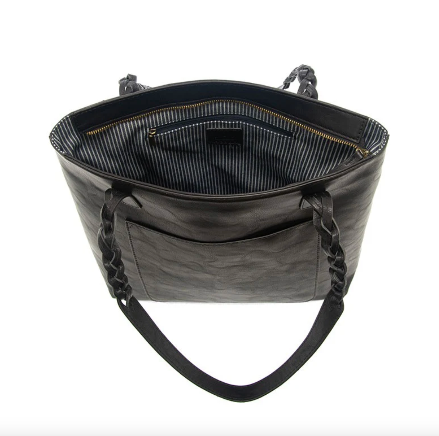 Joy Susan Alex Braided Handle Tote in Black