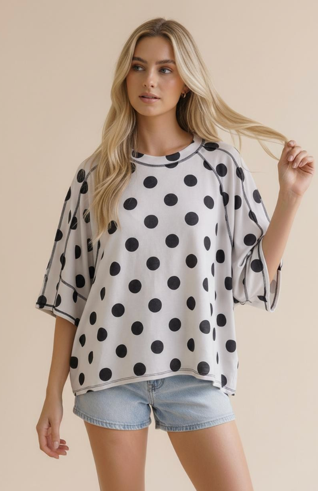 Dots All I Need Oversized Tee