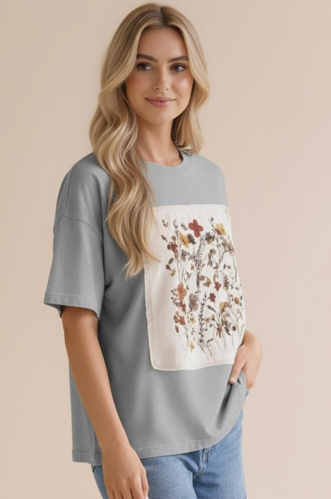 Wildflower Patch Oversized Graphic Tee