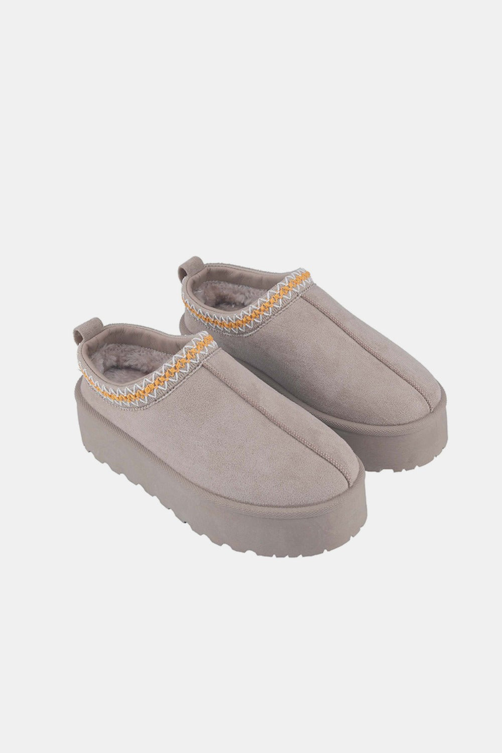 Missed Your Chance Platform Slip-On Boots - TAUPE