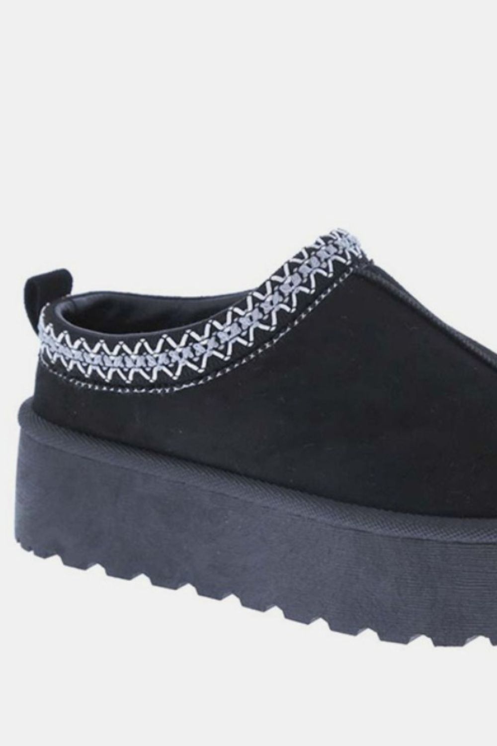 Missed Your Chance Platform Slip-On Boots - BLACK