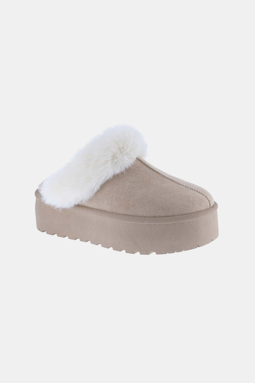 Delaney Platform Slippers - Taupe