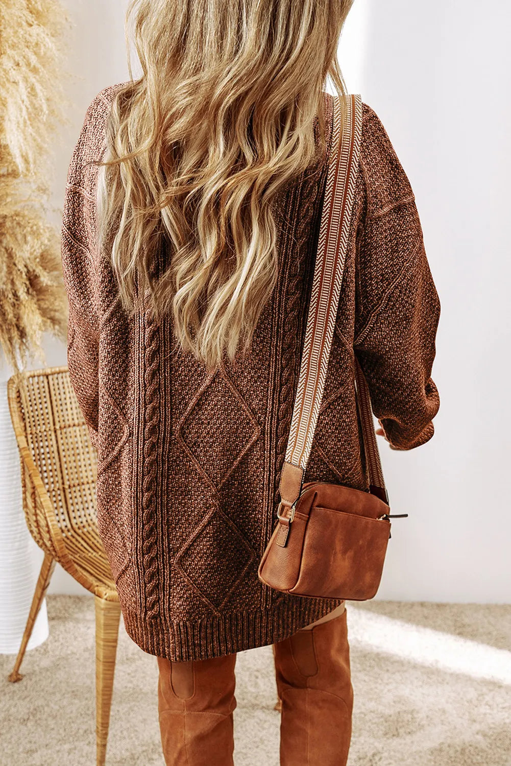 Ella Cable-Knit Sweater Dress