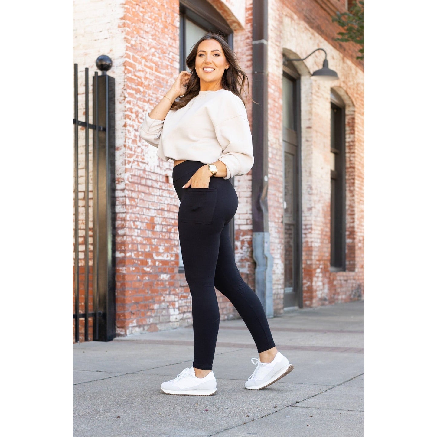 “Buttery soft black leggings for women with high waistband