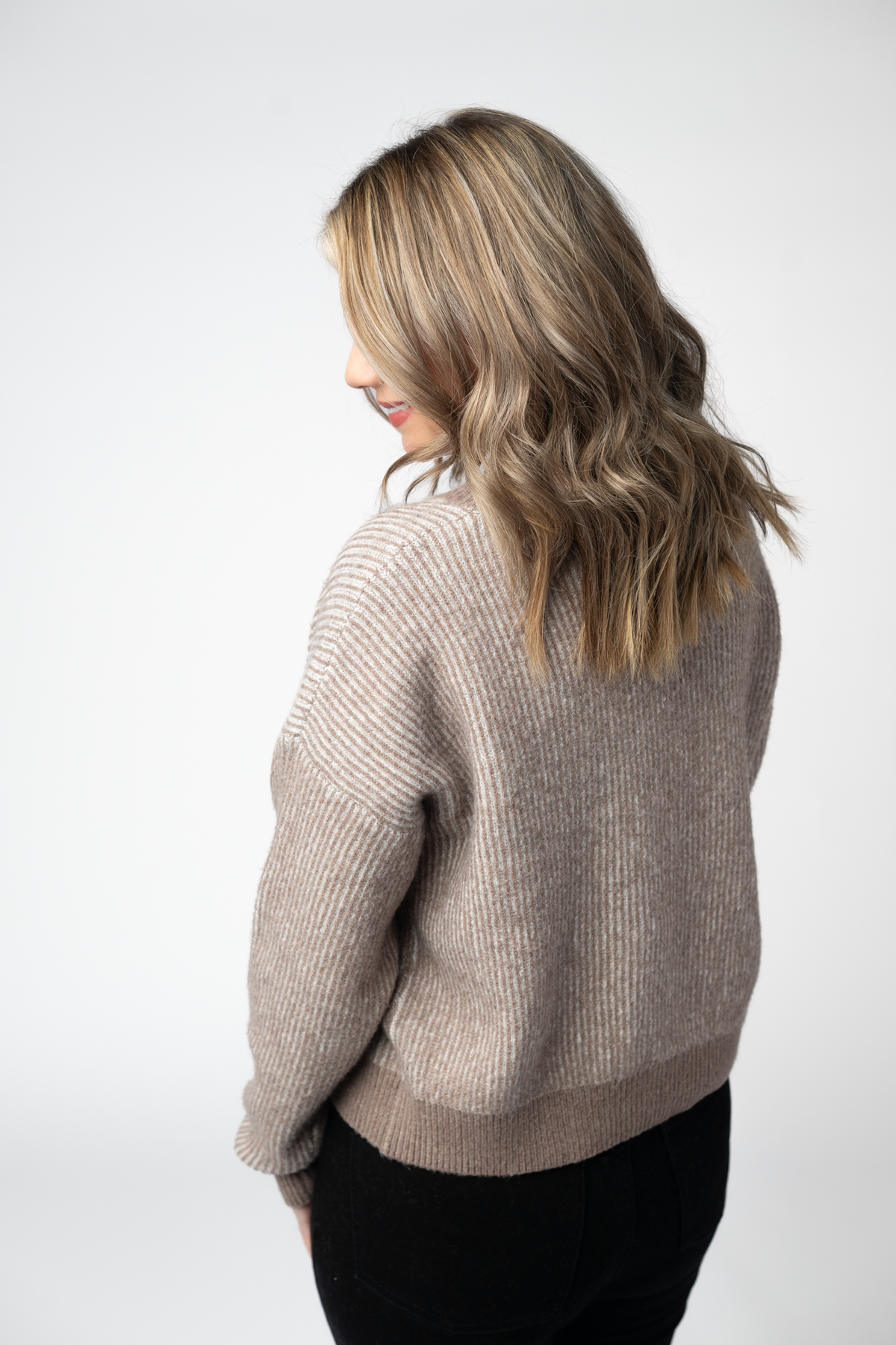 Josie Cozy Crew Sweater - Mocha FINAL SALE
