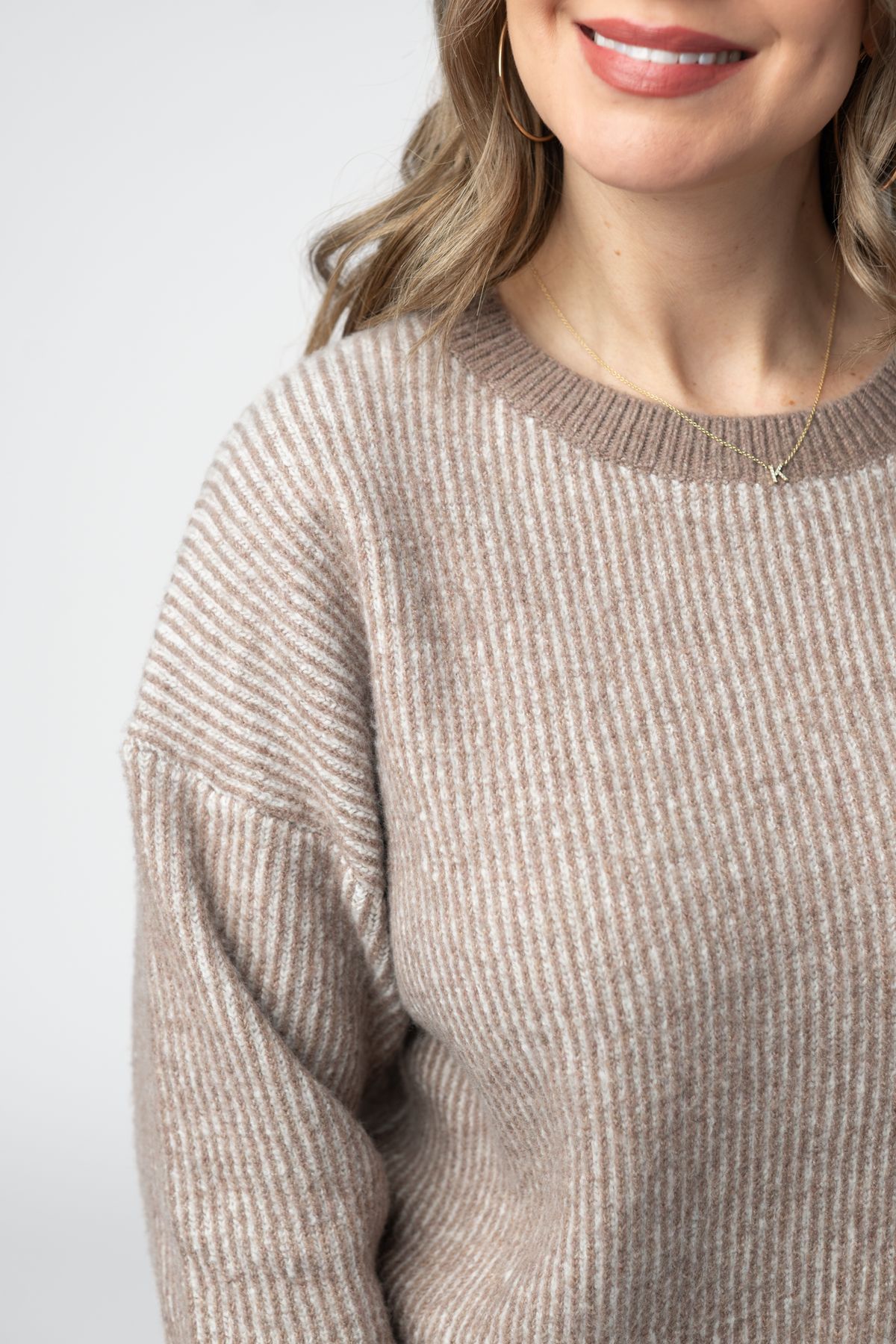 Josie Cozy Crew Sweater - Mocha FINAL SALE