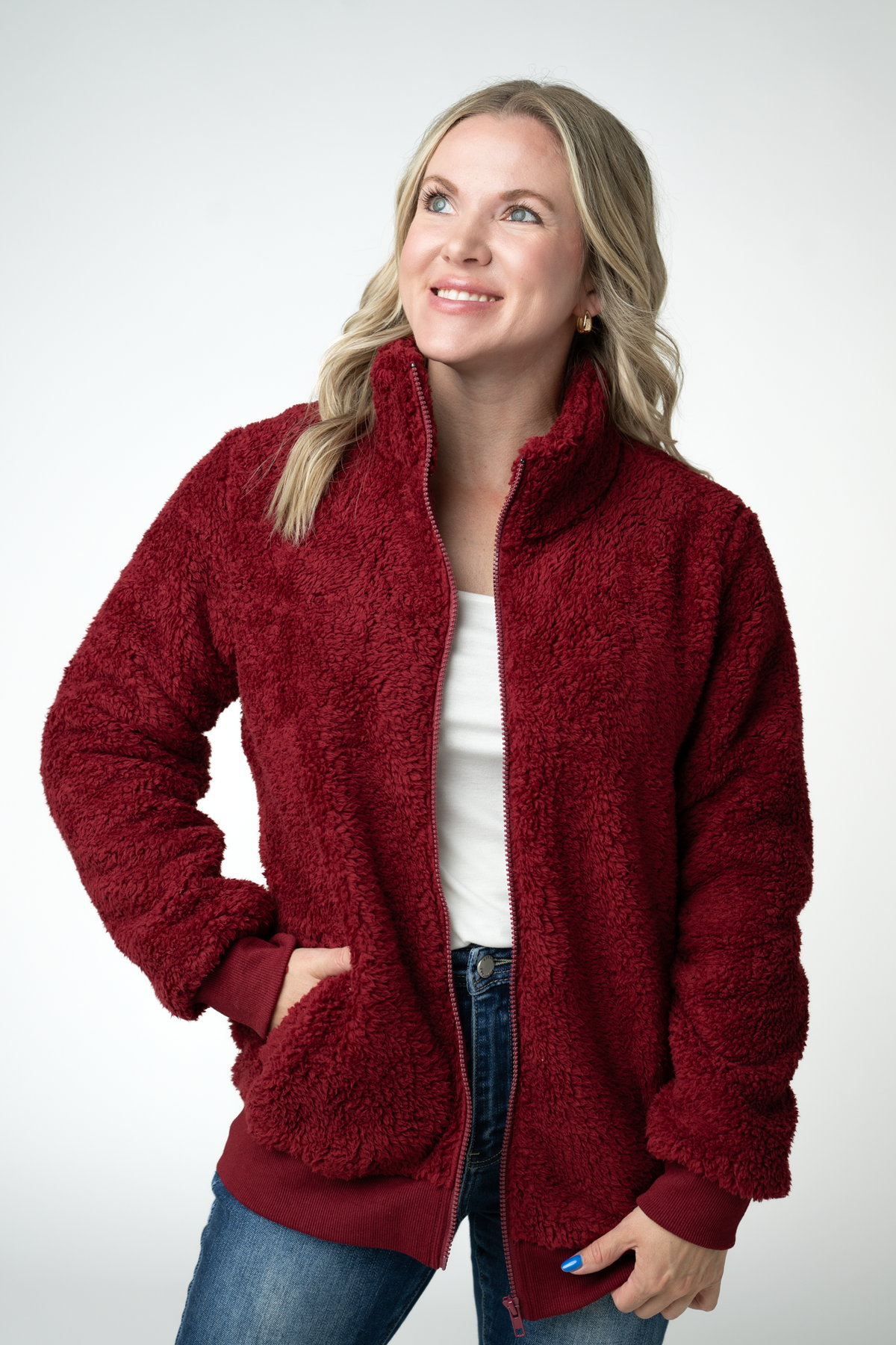 Skylar Sherpa Fullzip - Cranberry