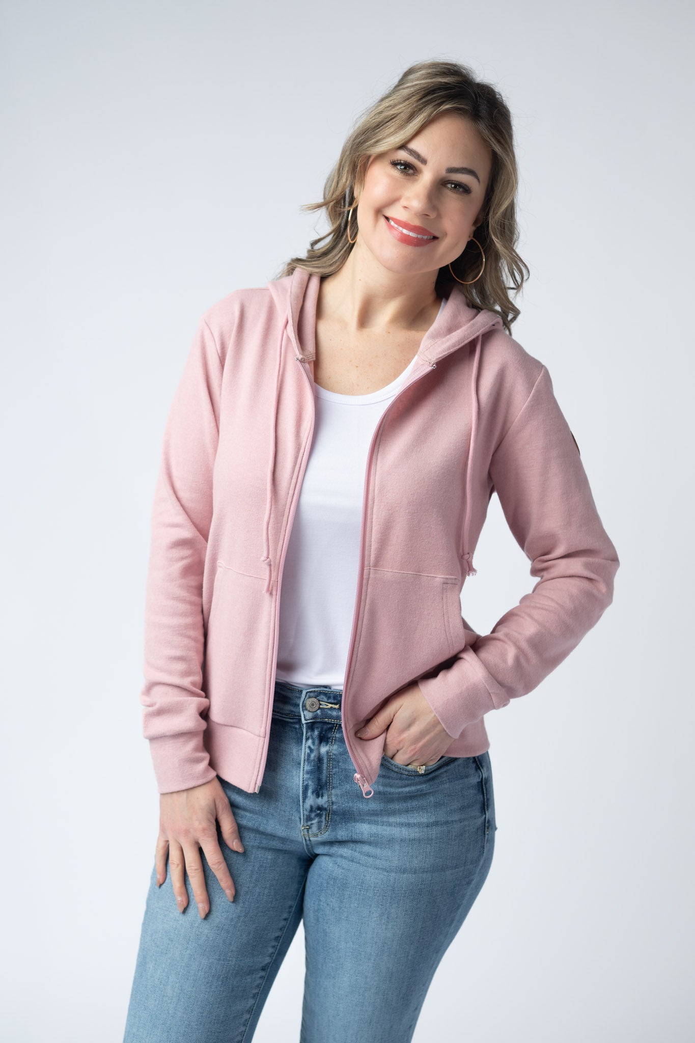 Fullzip Hoodie - Dusty Pink