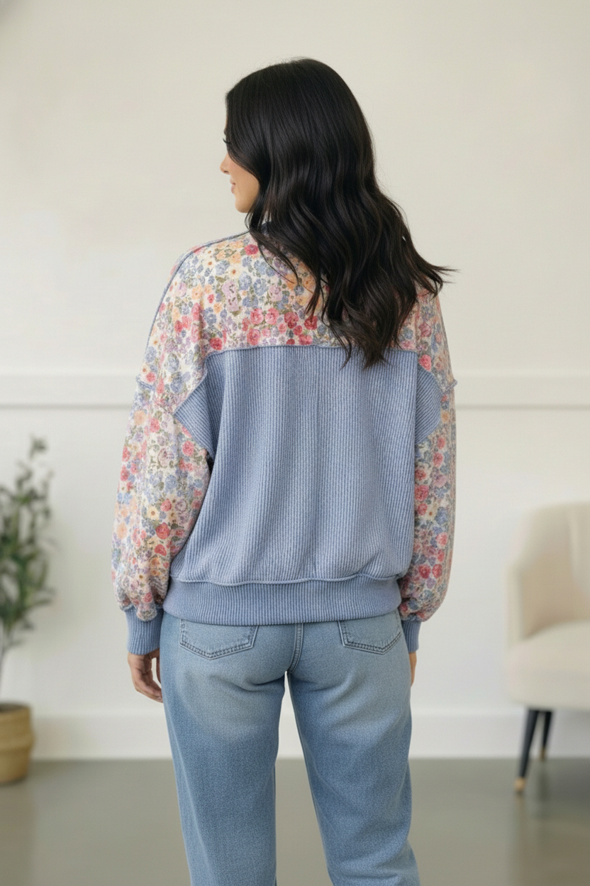 Meadow Breeze Floral Pullover