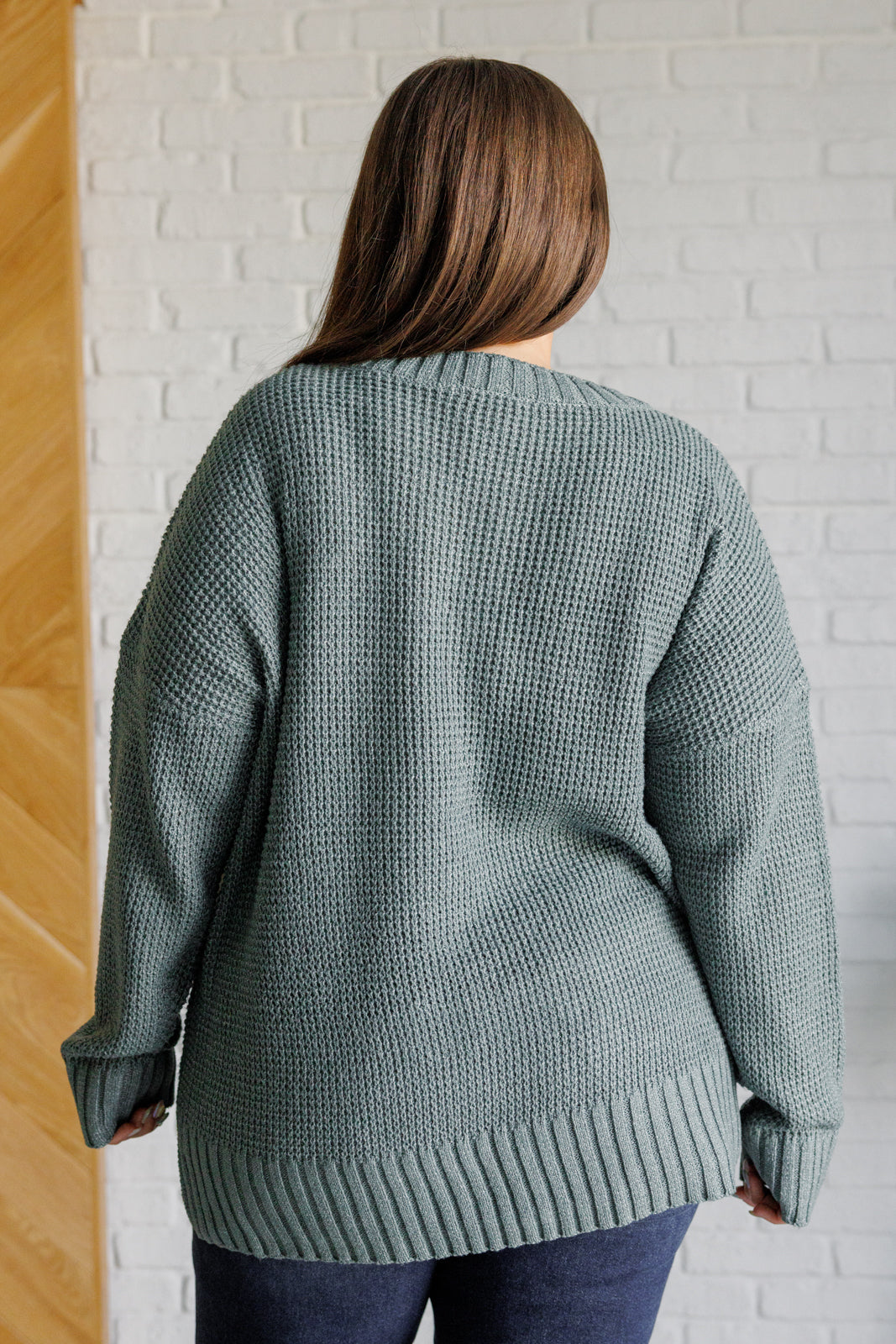 Lakeside View Drop Shoulder Sweater in Sage