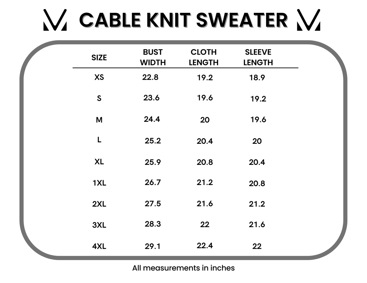 Cable Knit Sweater - Charcoal