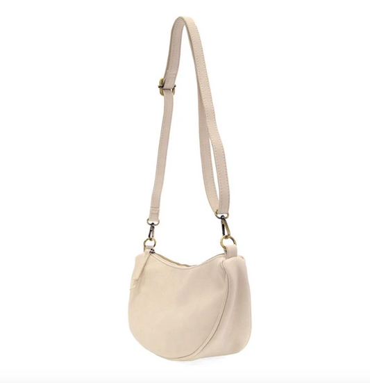 Joy Susan Miranda Crescent Crossbody Bag in Ecru