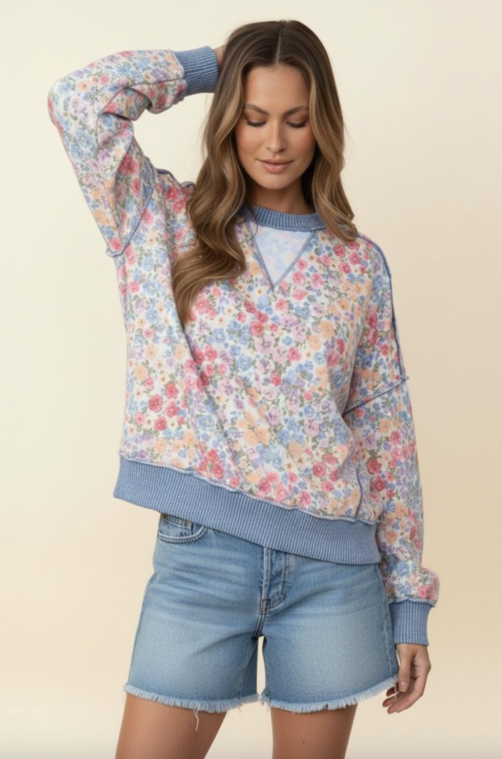 Meadow Breeze Floral Pullover