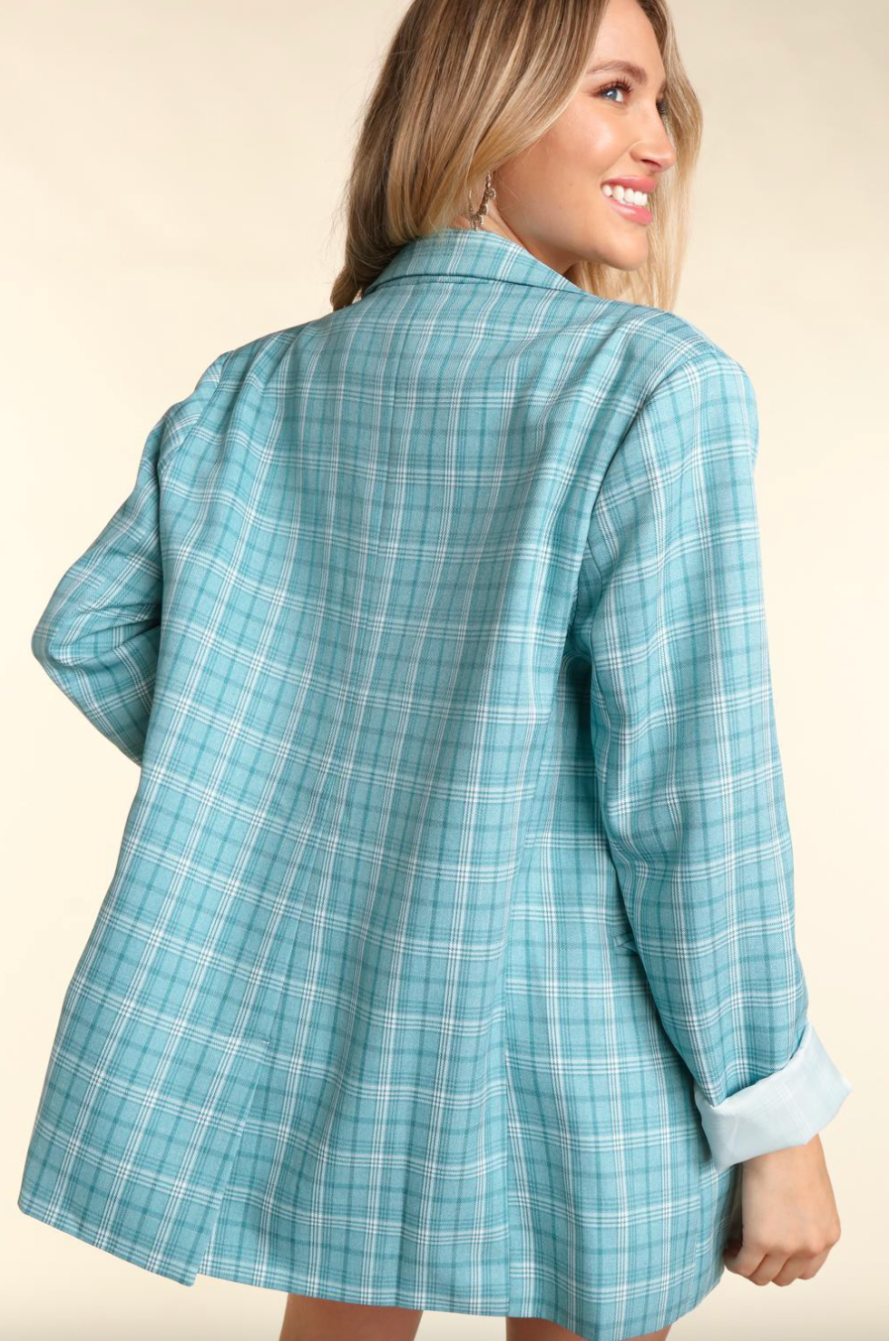 Mint To Be Plaid Blazer
