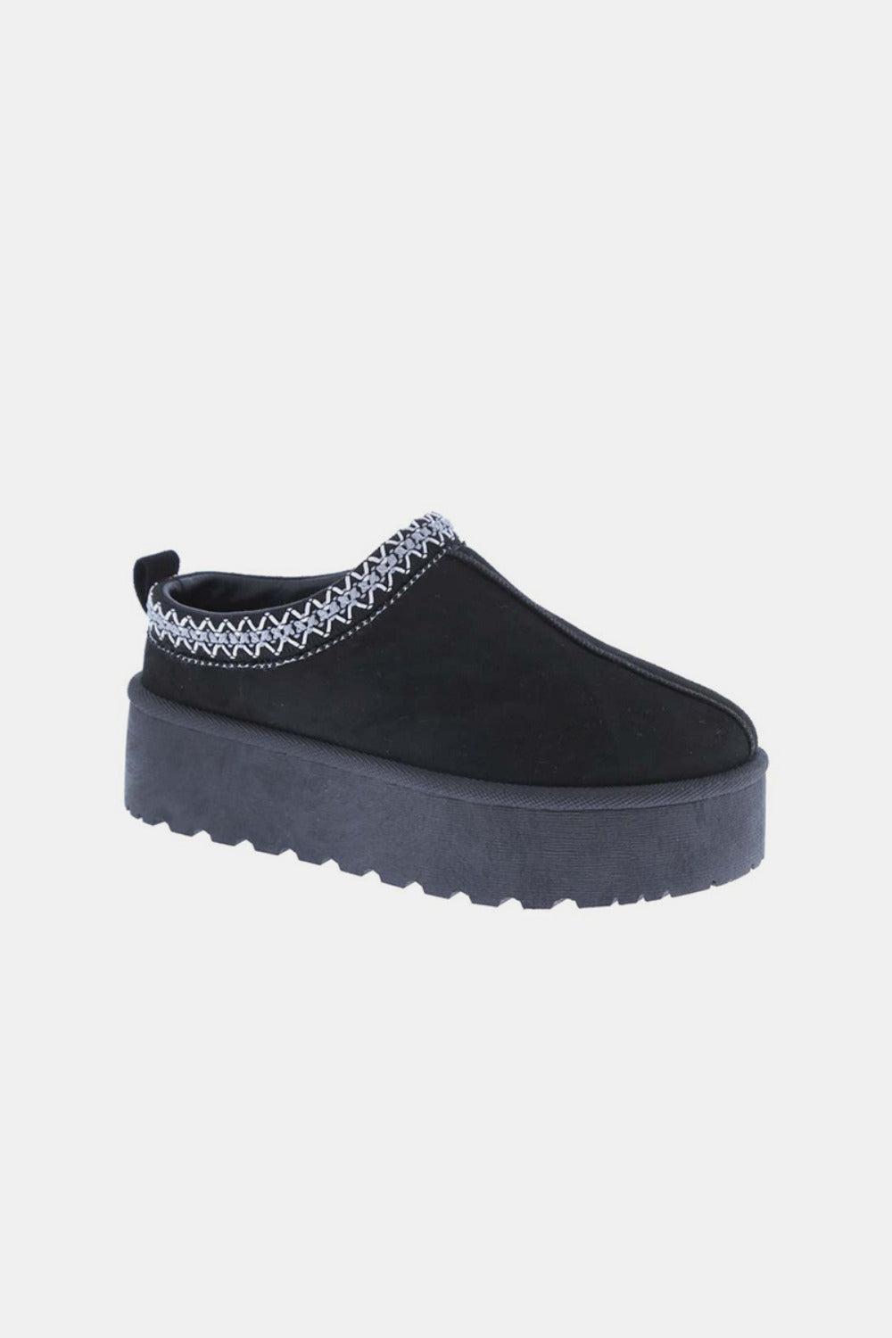 Missed Your Chance Platform Slip-On Boots - BLACK