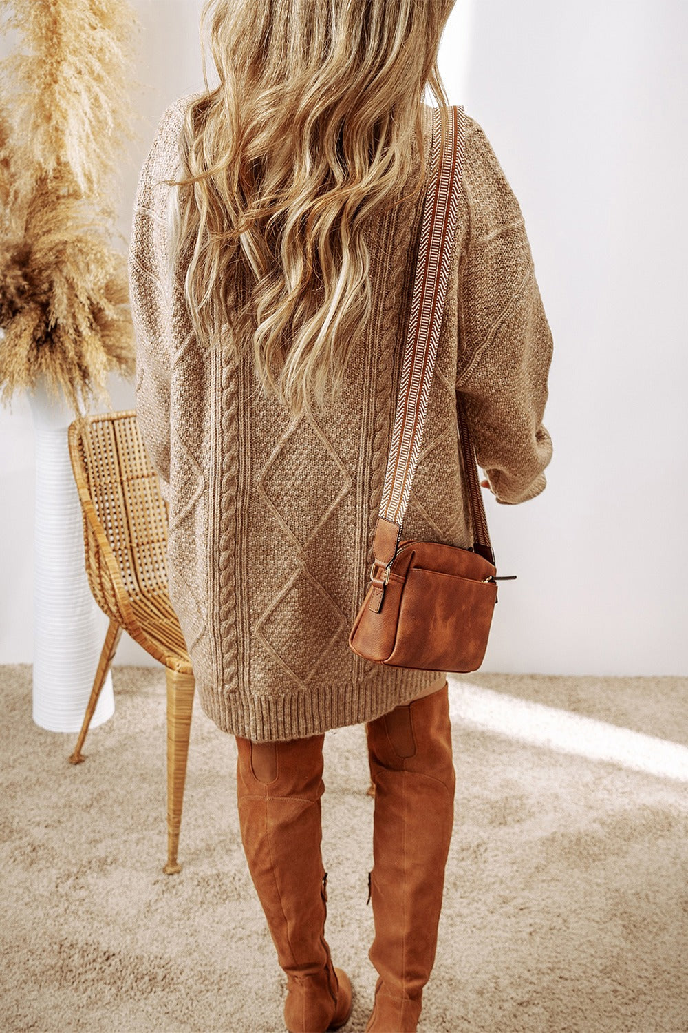 Ella Cable-Knit Sweater Dress