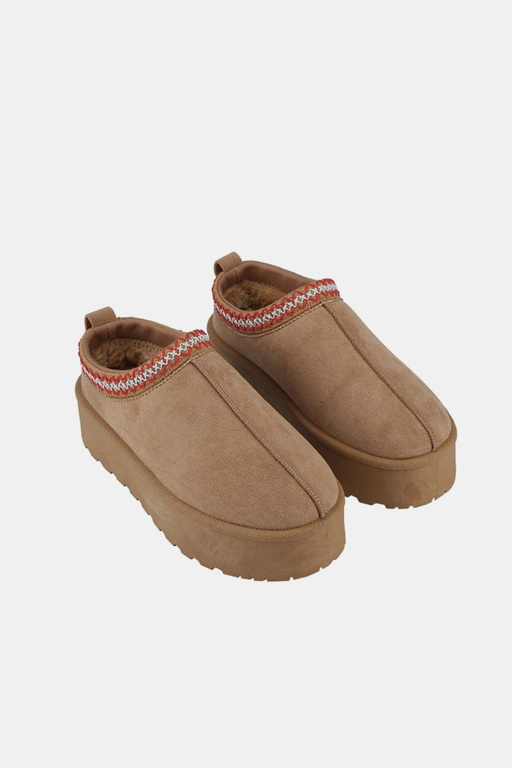 Missed Your Chance Platform Slip-On Boots - TAN